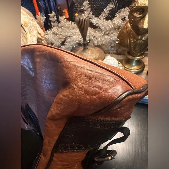 Fendi Etnico Two-Tone Leather Satchel - Picture 15 of 17